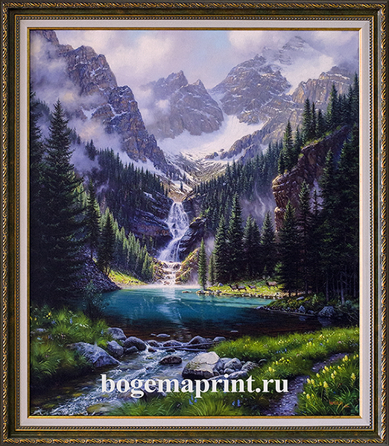 картина Горный водопад